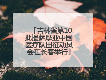 吉林省第10批援萨摩亚中国医疗队出征动员会在长春举行