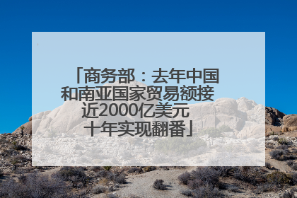 商务部：去年中国和南亚国家贸易额接近2000亿美元 十年实现翻番