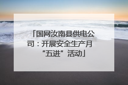国网汝南县供电公司：开展安全生产月“五进”活动