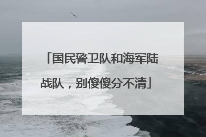 国民警卫队和海军陆战队，别傻傻分不清