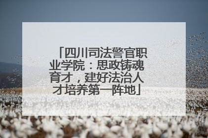 四川司法警官职业学院：思政铸魂育才，建好法治人才培养第一阵地