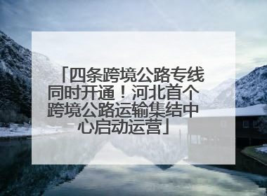 四条跨境公路专线同时开通！河北首个跨境公路运输集结中心启动运营