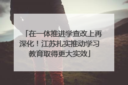 在一体推进学查改上再深化！江苏扎实推动学习教育取得更大实效