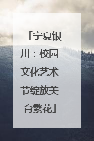 宁夏银川：校园文化艺术节绽放美育繁花