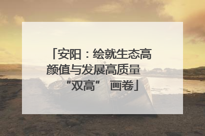 安阳：绘就生态高颜值与发展高质量 “双高” 画卷