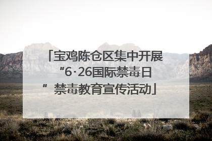 宝鸡陈仓区集中开展“6･26国际禁毒日”禁毒教育宣传活动