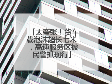 太夸张！货车载泡沫超长七米，高速服务区被民警抓现行