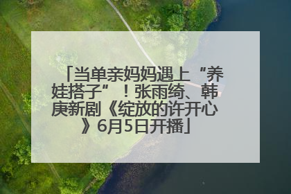 当单亲妈妈遇上“养娃搭子”！张雨绮、韩庚新剧《绽放的许开心》6月5日开播