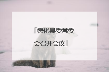 德化县委常委会召开会议