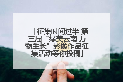 征集时间过半 第三届“绿美云南 万物生长”影像作品征集活动等你投稿