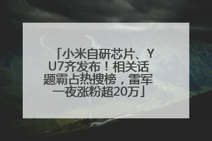 小米自研芯片、YU7齐发布！相关话题霸占热搜榜，雷军一夜涨粉超20万