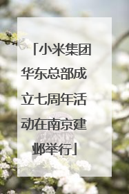 小米集团华东总部成立七周年活动在南京建邺举行