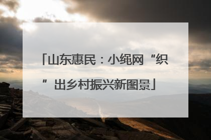 山东惠民：小绳网“织”出乡村振兴新图景