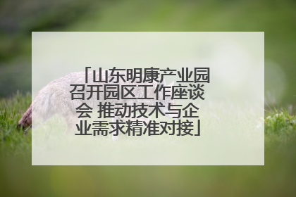 山东明康产业园召开园区工作座谈会 推动技术与企业需求精准对接