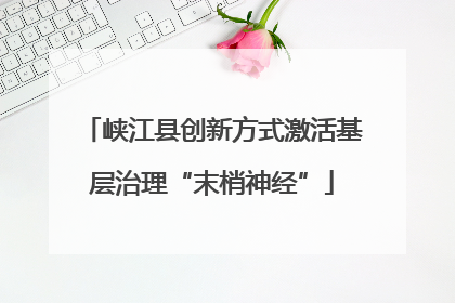 峡江县创新方式激活基层治理“末梢神经”