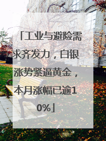 工业与避险需求齐发力，白银涨势紧逼黄金，本月涨幅已逾10%