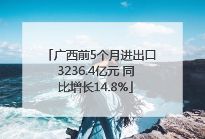 广西前5个月进出口3236.4亿元 同比增长14.8%