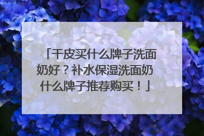 干皮买什么牌子洗面奶好？补水保湿洗面奶什么牌子推荐购买！