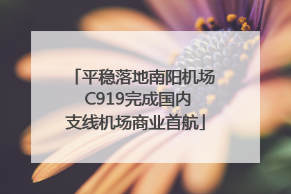 平稳落地南阳机场 C919完成国内支线机场商业首航