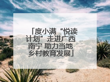 度小满“悦读计划”走进广西南宁 助力当地乡村教育发展