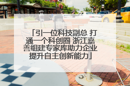 引一位科技副总 打通一个科创圈 浙江嘉善组建专家库助力企业提升自主创新能力