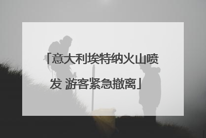 意大利埃特纳火山喷发 游客紧急撤离