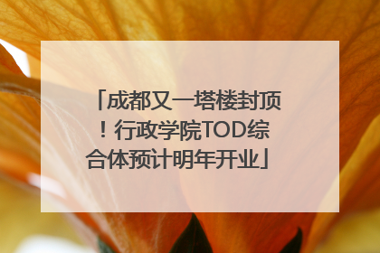 成都又一塔楼封顶！行政学院TOD综合体预计明年开业