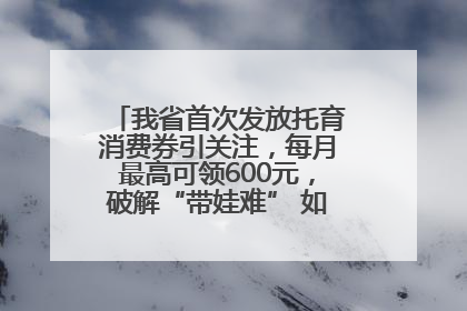 我省首次发放托育消费券引关注，每月最高可领600元，破解“带娃难” 如何不负所“托”？