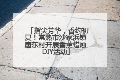 指尖芳华，香约初夏！常熟市沙家浜镇唐东村开展香薰蜡烛DIY活动