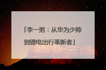 李一男：从华为少帅到锂电出行革新者