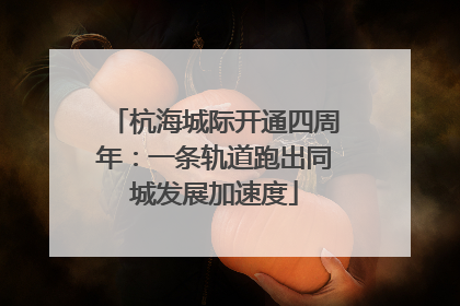 杭海城际开通四周年：一条轨道跑出同城发展加速度