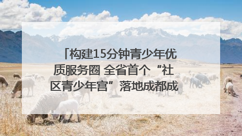 构建15分钟青少年优质服务圈 全省首个“社区青少年宫”落地成都成华区｜一老一小总关情