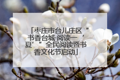 枣庄市台儿庄区“书香台城·阅读一‘夏’”全民阅读暨书香文化节启动