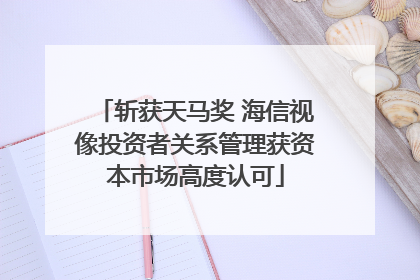 斩获天马奖 海信视像投资者关系管理获资本市场高度认可