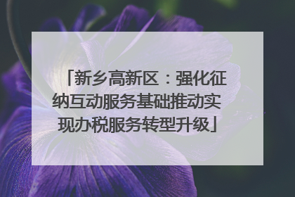新乡高新区：强化征纳互动服务基础推动实现办税服务转型升级
