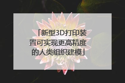 新型3D打印装置可实现更高精度的人类组织建模