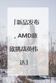 新品发布，AMD意欲挑战英伟达