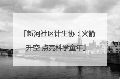 新河社区计生协：火箭升空 点亮科学童年