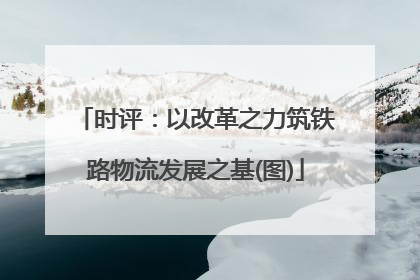 时评：以改革之力筑铁路物流发展之基(图)