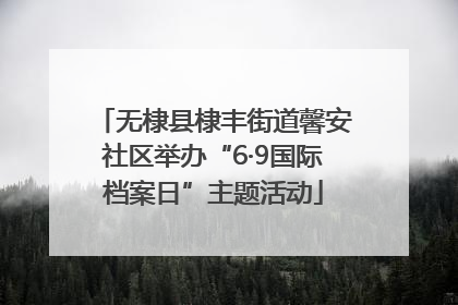 无棣县棣丰街道馨安社区举办“6·9国际档案日”主题活动