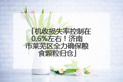 机收损失率控制在0.6%左右！济南市莱芜区全力确保粮食颗粒归仓