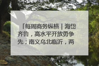 每周商务纵横｜海岱齐鲁，高水平开放勇争先；南义乌北临沂，两扇窗里观外贸