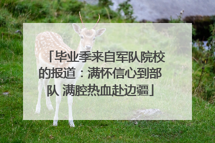 毕业季来自军队院校的报道：满怀信心到部队 满腔热血赴边疆