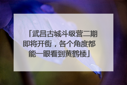 武昌古城斗级营二期即将开街，各个角度都能一眼看到黄鹤楼