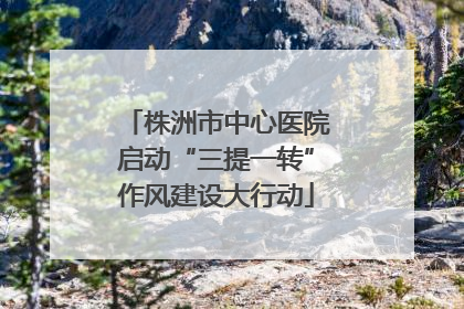 株洲市中心医院启动“三提一转”作风建设大行动
