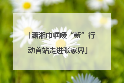 潇湘巾帼暖“新”行动首站走进张家界