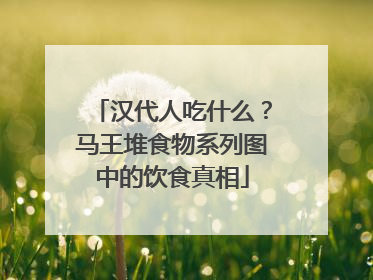 汉代人吃什么？马王堆食物系列图中的饮食真相