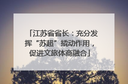 江苏省省长：充分发挥“苏超”撬动作用，促进文旅体商融合