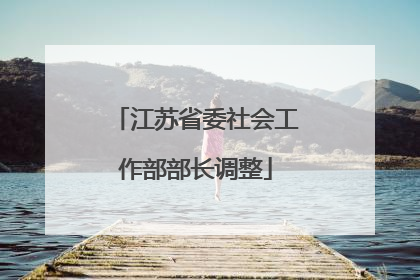 江苏省委社会工作部部长调整