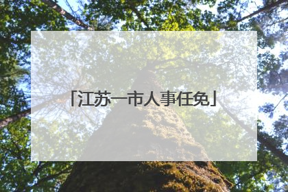 江苏一市人事任免